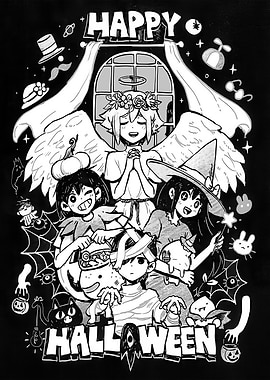 Omori Happy Halloween Illustration