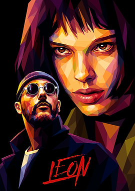 Leon The Professional Low Poly Poster