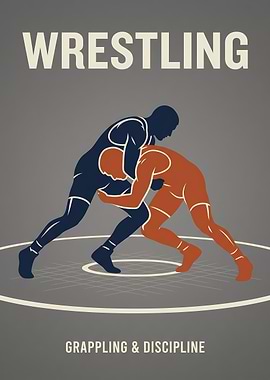 Wrestling Grappling and Discipline Poster