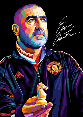 Eric Cantona Pop Art Portrait