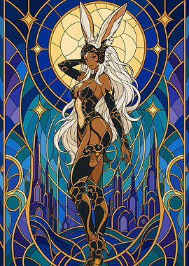 Fran from Final Fantasy Stained Glass