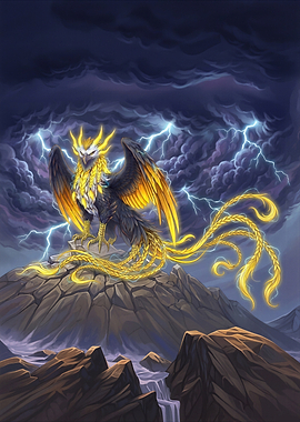 Mythical Golden Storm Griffin