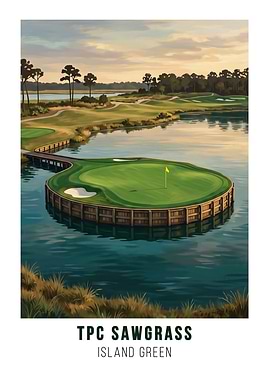 TPC Sawgrass Island Green Poster