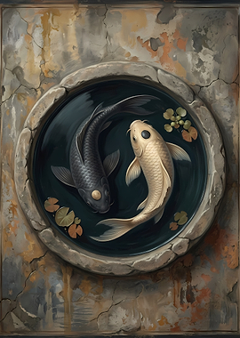 Yin Yang Koi Fish Pond