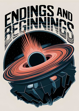 Endings and Beginnings Space Poster