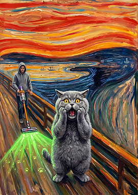 The Screaming Cat Parody Art