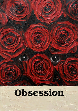 Obsession Rose Painting with Eyes