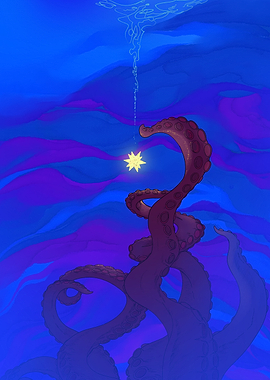 Octopus Tentacle Reaching for Star