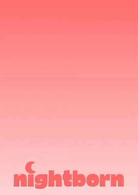 Nightborn Minimalist Pink Gradient Poster