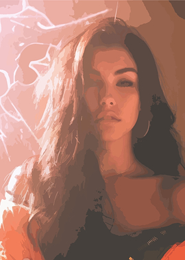 Madison Beer Portrait Digital Art