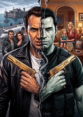 Face/Off Movie Poster Art
