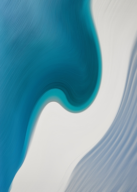Abstract Blue and White Fluid Waves