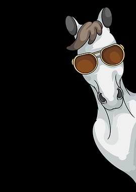 Cool Horse Wearing Sunglasses