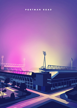Portman Road Stadium Minimalist Art