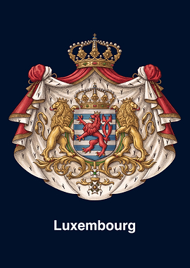 Luxembourg Coat of Arms Emblem