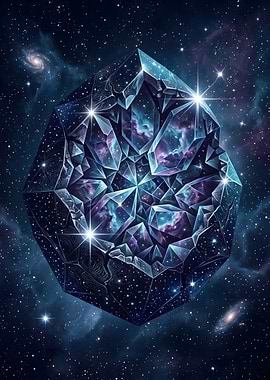 Cosmic Crystal Gem in Space