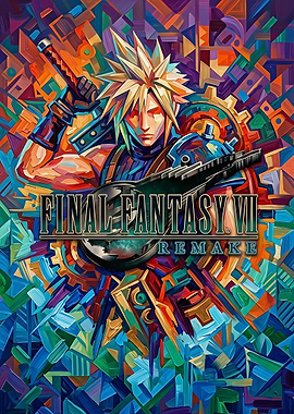 Final Fantasy VII Remake Abstract Art