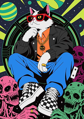 Cool Cat in Space Streetwear