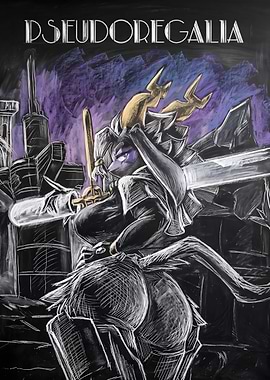 Pseudoregalia Sybil Chalk Art Poster