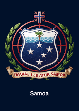 Official Coat of Arms of Samoa