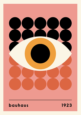 Bauhaus Eye Poster Pink BA7