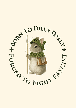Cute Knight Rabbit Dilly Dally Illustration