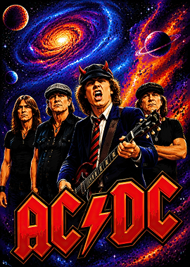 AC/DC Band Cosmic Poster