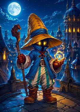 Final Fantasy IX Vivi Ornitier Black Mage Fantasy Art