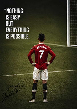 Cristiano Ronaldo Inspirational Soccer Poster