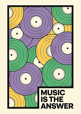 Music Quote Vinyl Poster