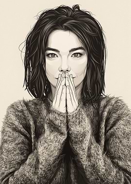 Björk Portrait Illustration