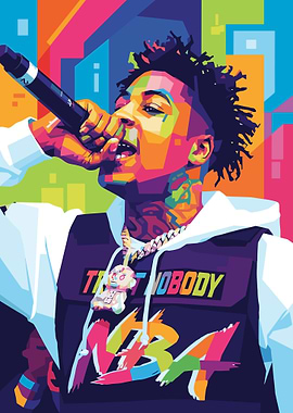 NBA YoungBoy Pop Art Portrait