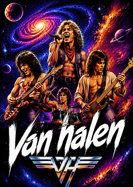 Van Halen Cosmic Rock Band Poster