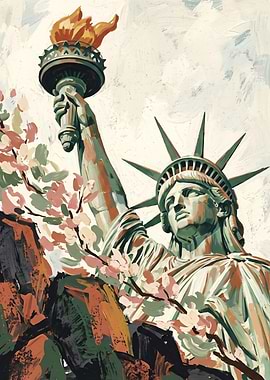 Statue of Liberty Artistic Illustration