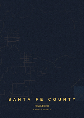 Santa Fe County Minimalist Map