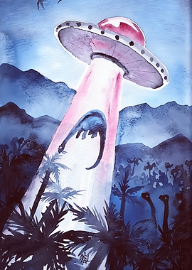 Dinosaur Abduction by UFO