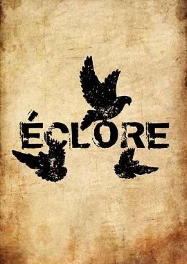 Eclore Typography with Flying Birds