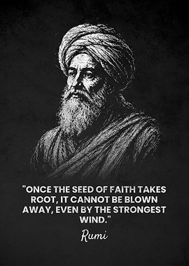 Rumi Seed Faith Quote Inspirational Poster