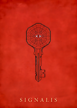 Signalis Game Key Minimalist Poster