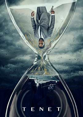 Tenet Movie Hourglass Poster