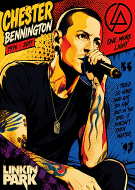 Chester Bennington Linkin Park Tribute Poster