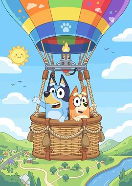 Bluey and Bingo Hot Air Balloon
