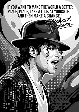 Michael Jackson Inspirational Quote Poster