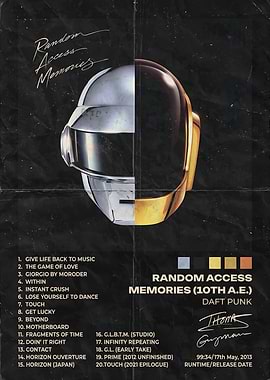 Daft Punk Random Access Memories Poster