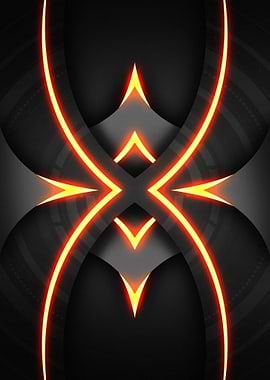 Abstract Glowing Neon X Pattern
