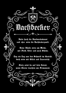Dachdecker German Craftsmanship Poster