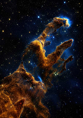 Pillars of Creation Space Nebula
