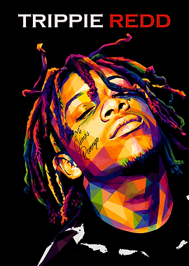 Trippie Redd Low Poly Portrait