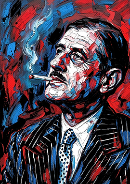 Charles de Gaulle Pop Art Portrait