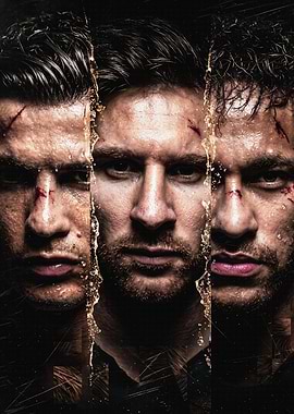 Legendary Football Trio Portrait